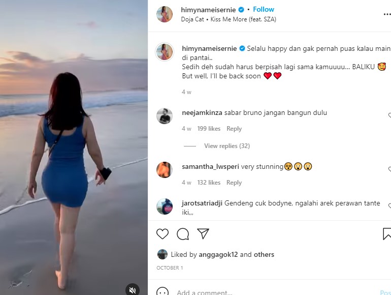 Hal 2 Tante Ernie Pamer Body Goal Di Tepi Pantai Intip Potretnya 4411