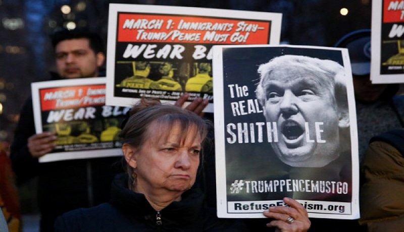 Aktivis dan penerima DACA berunjuk rasa atas kebijakan pemerintahan Trump tentang imigran. Foto: Antara Aktivis dan penerima DACA berunjuk rasa atas kebijakan pemerintahan Trump tentang imigran. Foto: Antara