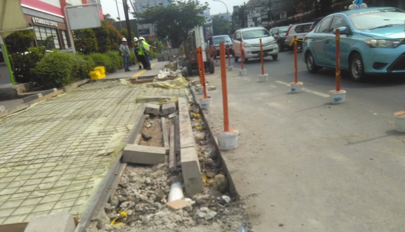 Revitalisasi trotoar Cikini. (ist) Revitalisasi trotoar Cikini. (ist)