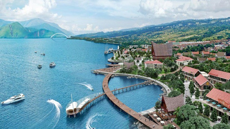 Pembangunan kawasan wisata Waterfront City Pangururan Samosir (sumber: MTI) Pembangunan kawasan wisata Waterfront City Pangururan Samosir (sumber: MTI)