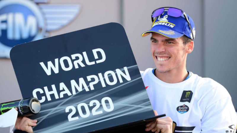 Joan Mir juara dunia MotoGP 2020 (sumber foto: SC Twitter @valerylamberti) Joan Mir juara dunia MotoGP 2020 (sumber foto: SC Twitter @valerylamberti)
