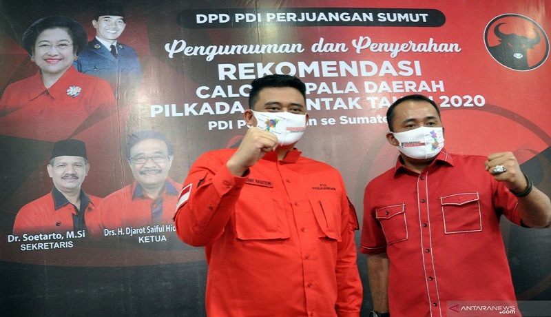 Pasangan Bobby Nasution-Aulia Rachman. FOTO: Antara Pasangan Bobby Nasution-Aulia Rachman. FOTO: Antara