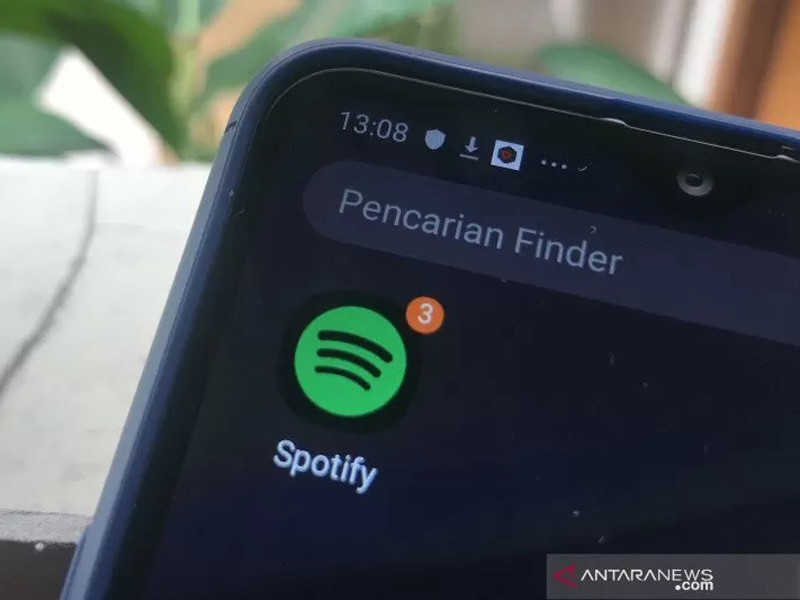Spotify. Foto: Antara Spotify. Foto: Antara