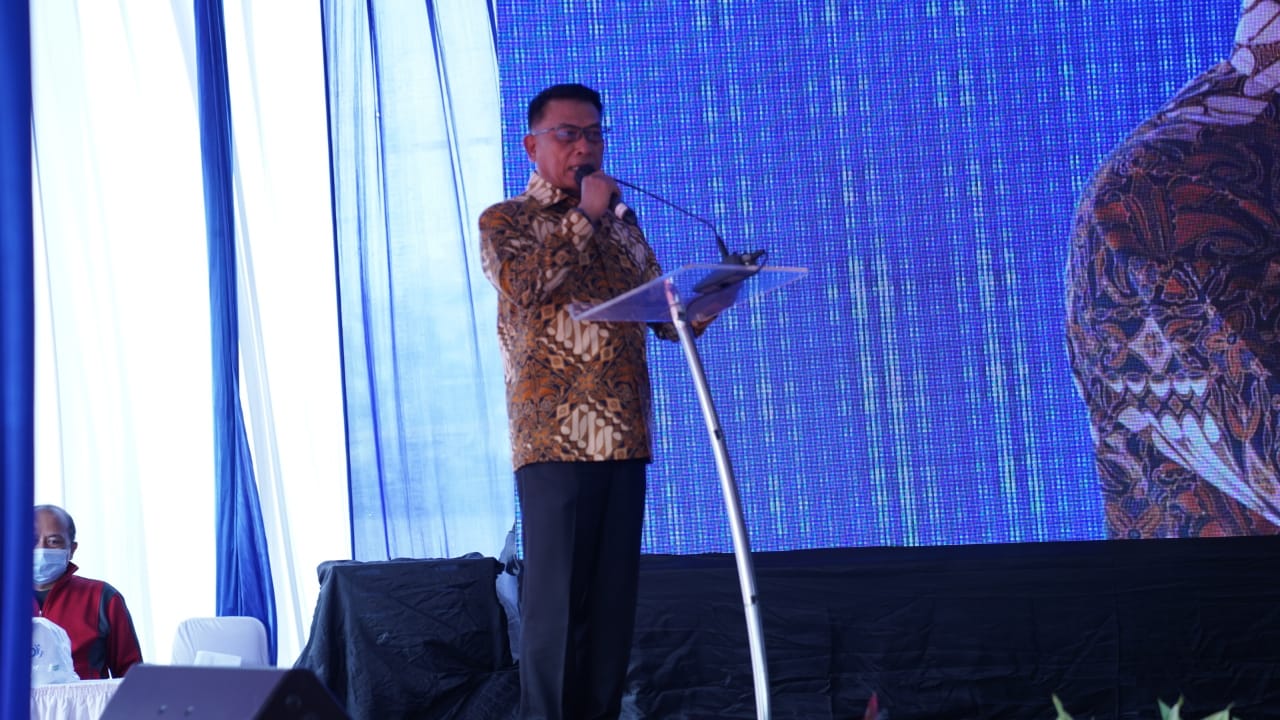 Kepala Staf Kepresidenan Dr. Moeldoko saat menghadiri groundbreaking pembangunan pabrik vaksin PT Jakarta Biopharmaceutical Industry (JBio) di Kawasan Industri Cikande, Serang, Banten. Foto: Biro Setpres Kepala Staf Kepresidenan Dr. Moeldoko saat menghadiri groundbreaking pembangunan pabrik vaksin PT Jakarta Biopharmaceutical Industry (JBio) di Kawasan Industri Cikande, Serang, Banten. Foto: Biro Setpres