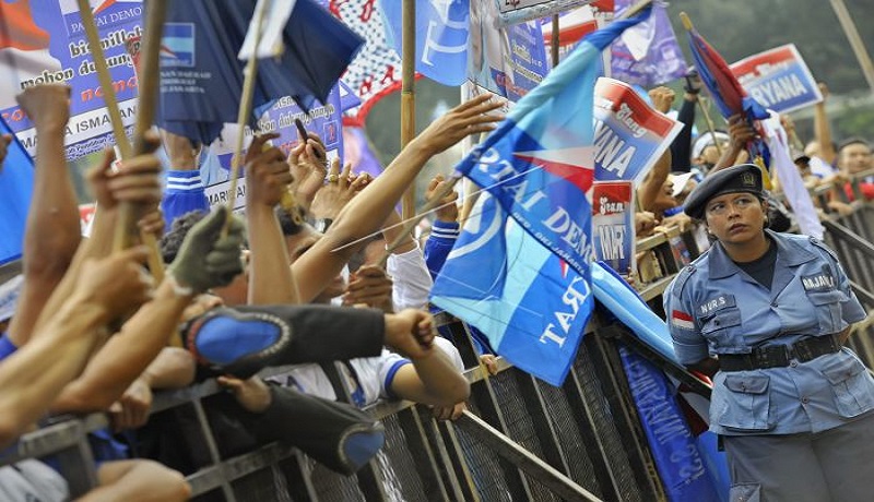 Kampanye Partai Demokrat. FOTO: Antara Kampanye Partai Demokrat. FOTO: Antara