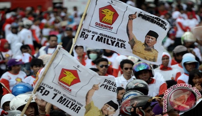 Kampanye Partai Gerindra. Foto: Antara Kampanye Partai Gerindra. Foto: Antara