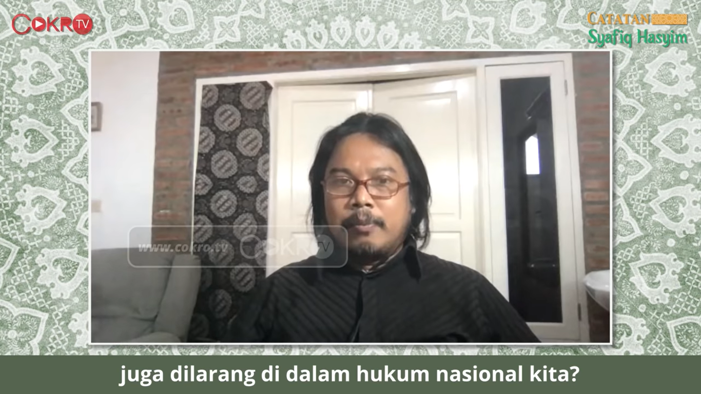 Wakil Ketua Lembaga Perguruan Tinggi NU (LPTNU) Syafiq Hasyim. (Foto: Tangkapan layar/ YouTube Cokro TV) Wakil Ketua Lembaga Perguruan Tinggi NU (LPTNU) Syafiq Hasyim. (Foto: Tangkapan layar/ YouTube Cokro TV)