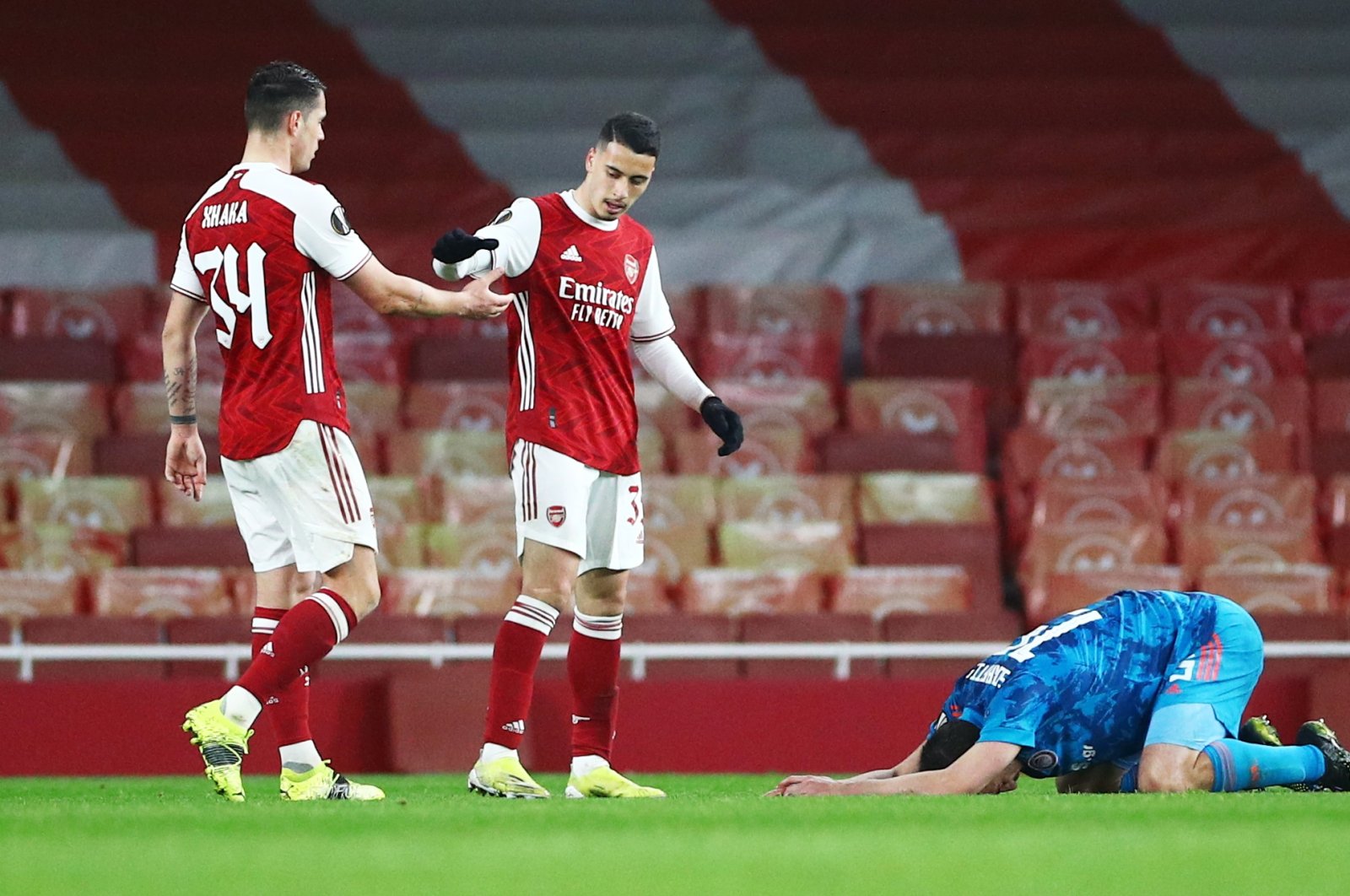 Pertandingan Liga Europa antara Arsenal vs Slavia Praha yang dapat disaksikan lewat link live streaming. (foto: Reuters) Pertandingan Liga Europa antara Arsenal vs Slavia Praha yang dapat disaksikan lewat link live streaming. (foto: Reuters)