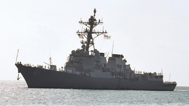 USS Winston Churchill, kapal perusak Amerika Serikat tiba di Sudan. (foto: Reuters) USS Winston Churchill, kapal perusak Amerika Serikat tiba di Sudan. (foto: Reuters)