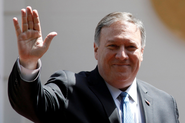 Menteri Luar Negeri Amerika Serikat, Mike Pompeo. Foto: Reuters/Jose Cabezas/ar. Menteri Luar Negeri Amerika Serikat, Mike Pompeo. Foto: Reuters/Jose Cabezas/ar.