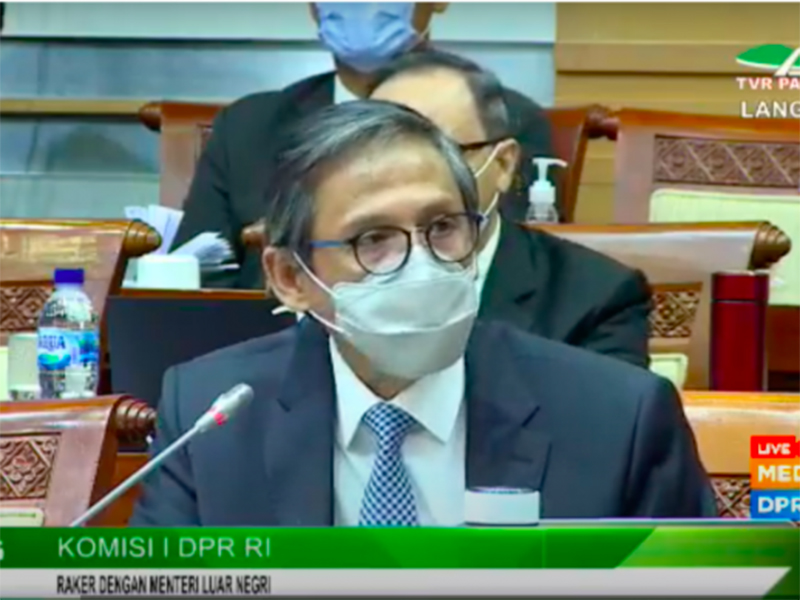 Sekretaris Jenderal Kementerian Luar Negeri (Kemlu) Cecep Herawan. Foto: YouTube Komisi I DPR RI Channel Sekretaris Jenderal Kementerian Luar Negeri (Kemlu) Cecep Herawan. Foto: YouTube Komisi I DPR RI Channel