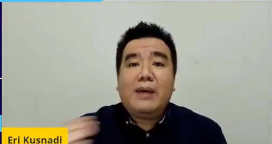 Eri Kusnadi dalam acara webinar Smart Talk Smart Money. Eri Kusnadi dalam acara webinar Smart Talk Smart Money.