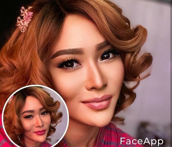 Inul Daratista pakai aplikasi FaceApp. Foto: Instagram @inul.d Inul Daratista pakai aplikasi FaceApp. Foto: Instagram @inul.d