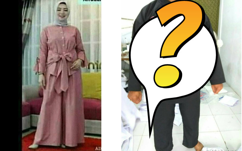 Nasib apes, niat beli baju muslim malah dikasih baju mirip busana pencak silat (Foto : Istimewa) Nasib apes, niat beli baju muslim malah dikasih baju mirip busana pencak silat (Foto : Istimewa)