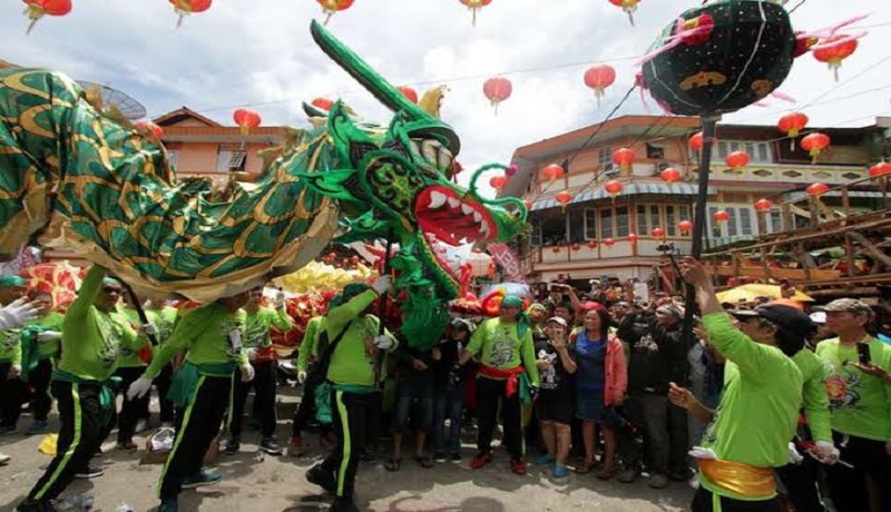 Replika Naga Bulan peda perayaan Cap Go Meh di Singkawang tahun 2018. (ist) Replika Naga Bulan peda perayaan Cap Go Meh di Singkawang tahun 2018. (ist)
