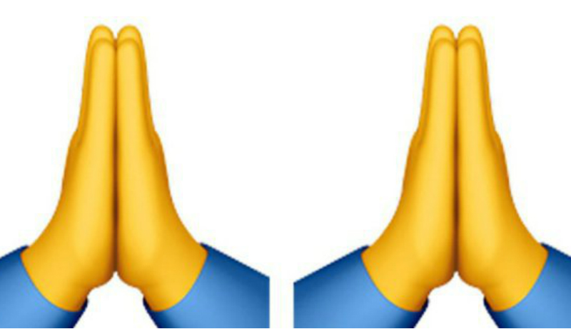 Emoji High Five atau berdoa? Netizen berdebat di Twitter (Foto : Istimewa) Emoji High Five atau berdoa? Netizen berdebat di Twitter (Foto : Istimewa)