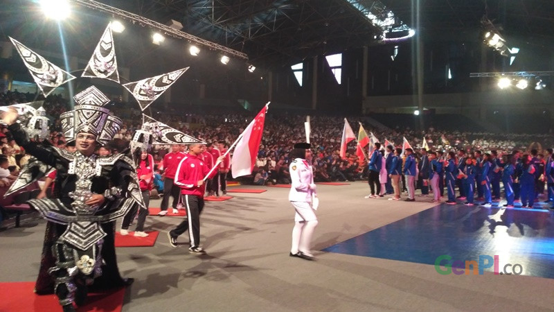 Acara pembukaan ASEAN Schools Games berlangsung meriah di Holy Stadium, Kota Semarang, Jawa Tengah, Kamis, 18 Juli 2019 (Foto: Diskominfo Jateng) Acara pembukaan ASEAN Schools Games berlangsung meriah di Holy Stadium, Kota Semarang, Jawa Tengah, Kamis, 18 Juli 2019 (Foto: Diskominfo Jateng)