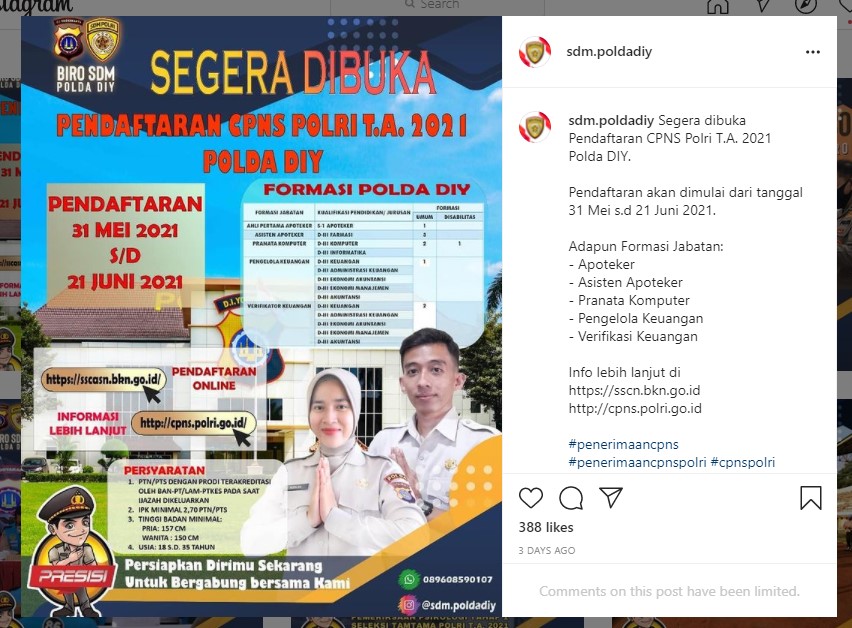 Seleksi CPNS Yogyakarta 2021: Formasi, Syarat, dan Cara...