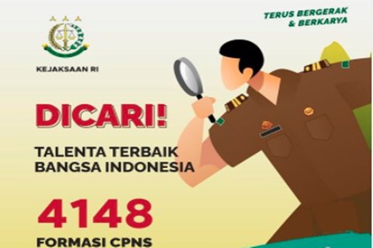 Kejaksaan membuka 4.148 formasi CPNS di seleksi 2021 (grafis: SC IG @biropegkejaksaan) Kejaksaan membuka 4.148 formasi CPNS di seleksi 2021 (grafis: SC IG @biropegkejaksaan)