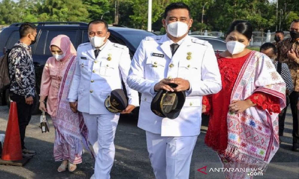 Wali Kota dan Wakil Wali Kota Medan, Bobby Nasution-Aulia Rachman. FOTO: Antara Wali Kota dan Wakil Wali Kota Medan, Bobby Nasution-Aulia Rachman. FOTO: Antara