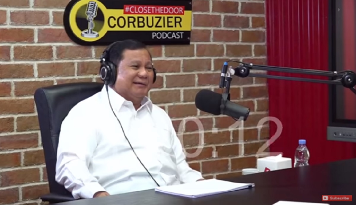Menteri Pertahanan (Menhan) Prabowo Subianto (foto: screenshoot Deddy Corbuzier) Menteri Pertahanan (Menhan) Prabowo Subianto (foto: screenshoot Deddy Corbuzier)