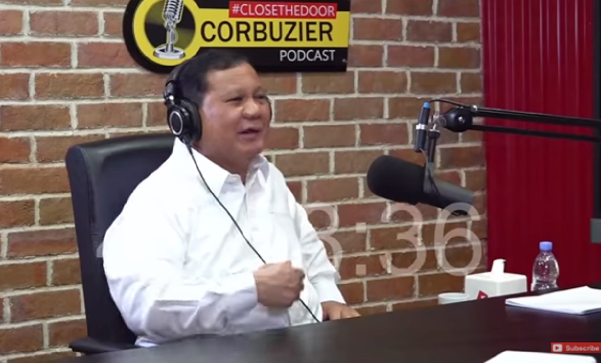 Menteri Pertahanan (Menhan) Prabowo Subianto (foto: Screensoot YouTube Deddy Corbuzier ) Menteri Pertahanan (Menhan) Prabowo Subianto (foto: Screensoot YouTube Deddy Corbuzier )