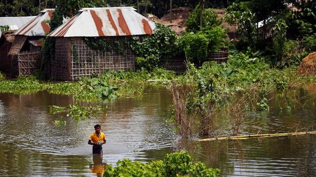 Ilustrasi - Banjir di Distrik Saptari, Nepal. Foto: Reuters/Navesh Chitrakar. Ilustrasi - Banjir di Distrik Saptari, Nepal. Foto: Reuters/Navesh Chitrakar.
