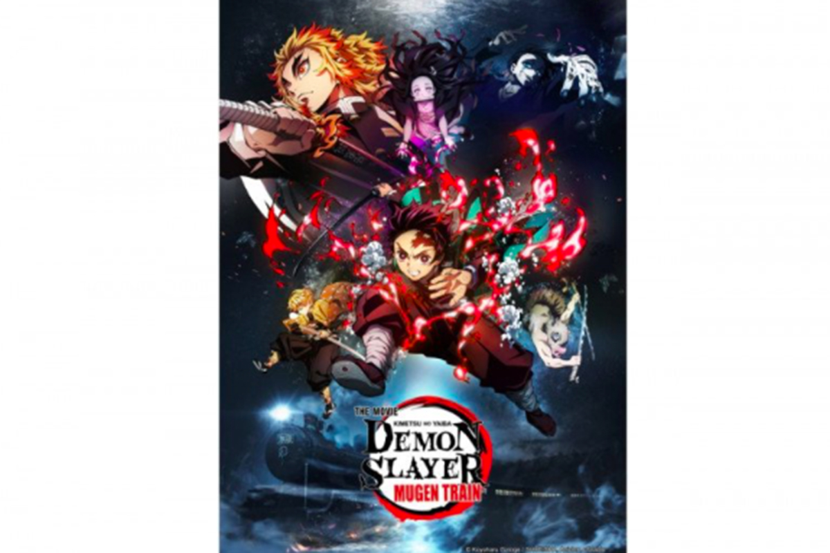 Poster film Demon Slayer: Kimetsu no Yaiba The Movie: Mugen Train (2020). Foto: Antara/Viu Poster film Demon Slayer: Kimetsu no Yaiba The Movie: Mugen Train (2020). Foto: Antara/Viu
