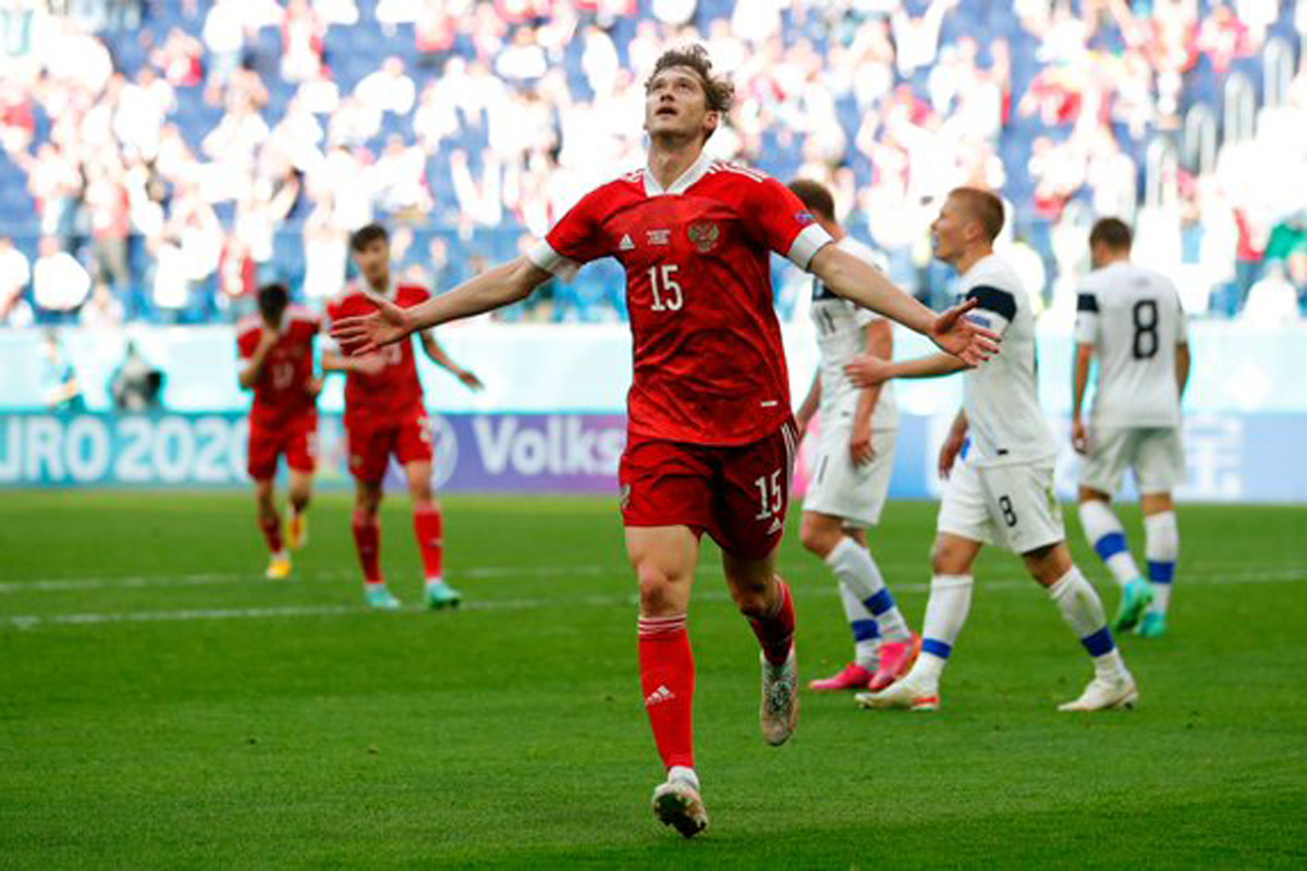 Timnas Rusia mengalahkan Finlandia pada Piala Eropa 2020. Foto: Twitter/TeamRusia Timnas Rusia mengalahkan Finlandia pada Piala Eropa 2020. Foto: Twitter/TeamRusia