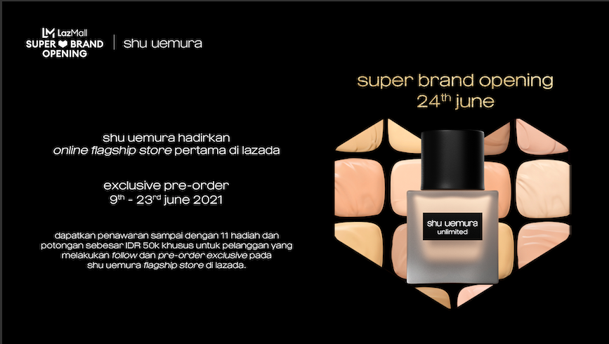 Hanya di Lazada, Shu Uemura Hadirkan Banjir Promo hingga Giveaway. Foto: PR Shu Uemura Hanya di Lazada, Shu Uemura Hadirkan Banjir Promo hingga Giveaway. Foto: PR Shu Uemura