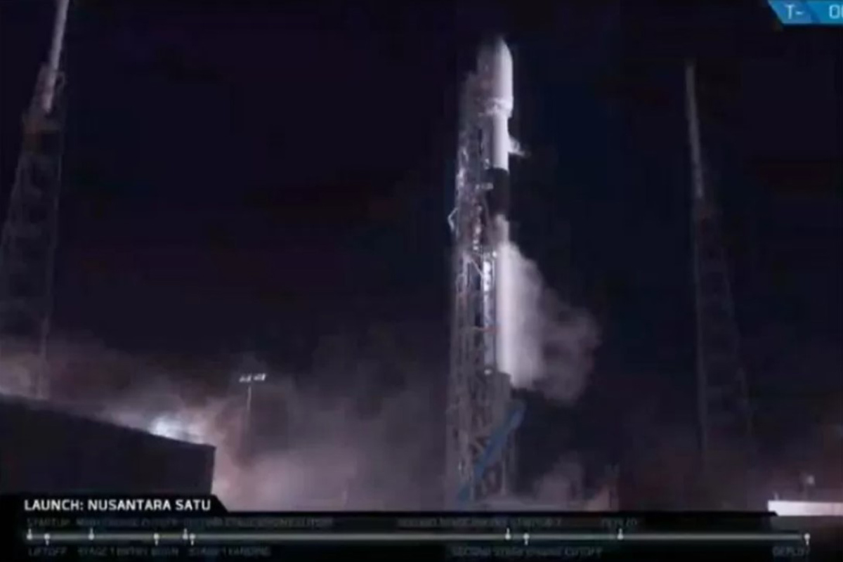 Foto dokumen: Peluncuran Satelit Nusantara Satu di Cape Canaveral Air Force Station, Florida, AS, 22 Februari 2019. (FOTO: ANTARA News/SpaceX) Foto dokumen: Peluncuran Satelit Nusantara Satu di Cape Canaveral Air Force Station, Florida, AS, 22 Februari 2019. (FOTO: ANTARA News/SpaceX)