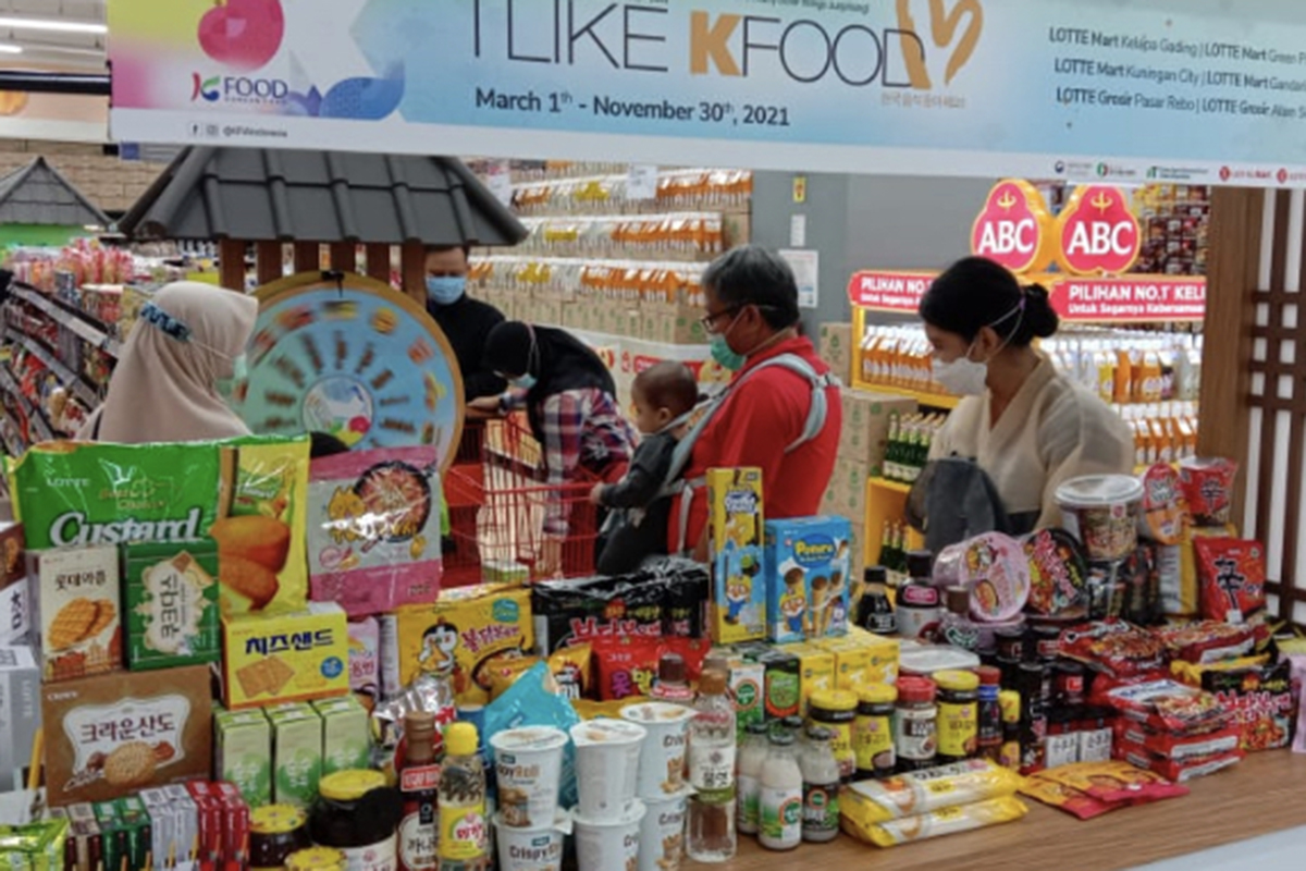 Jajanan Korea di tenant I Like K-Food, Jakarta. Foto: Instagram @kfiaindonesia Jajanan Korea di tenant I Like K-Food, Jakarta. Foto: Instagram @kfiaindonesia