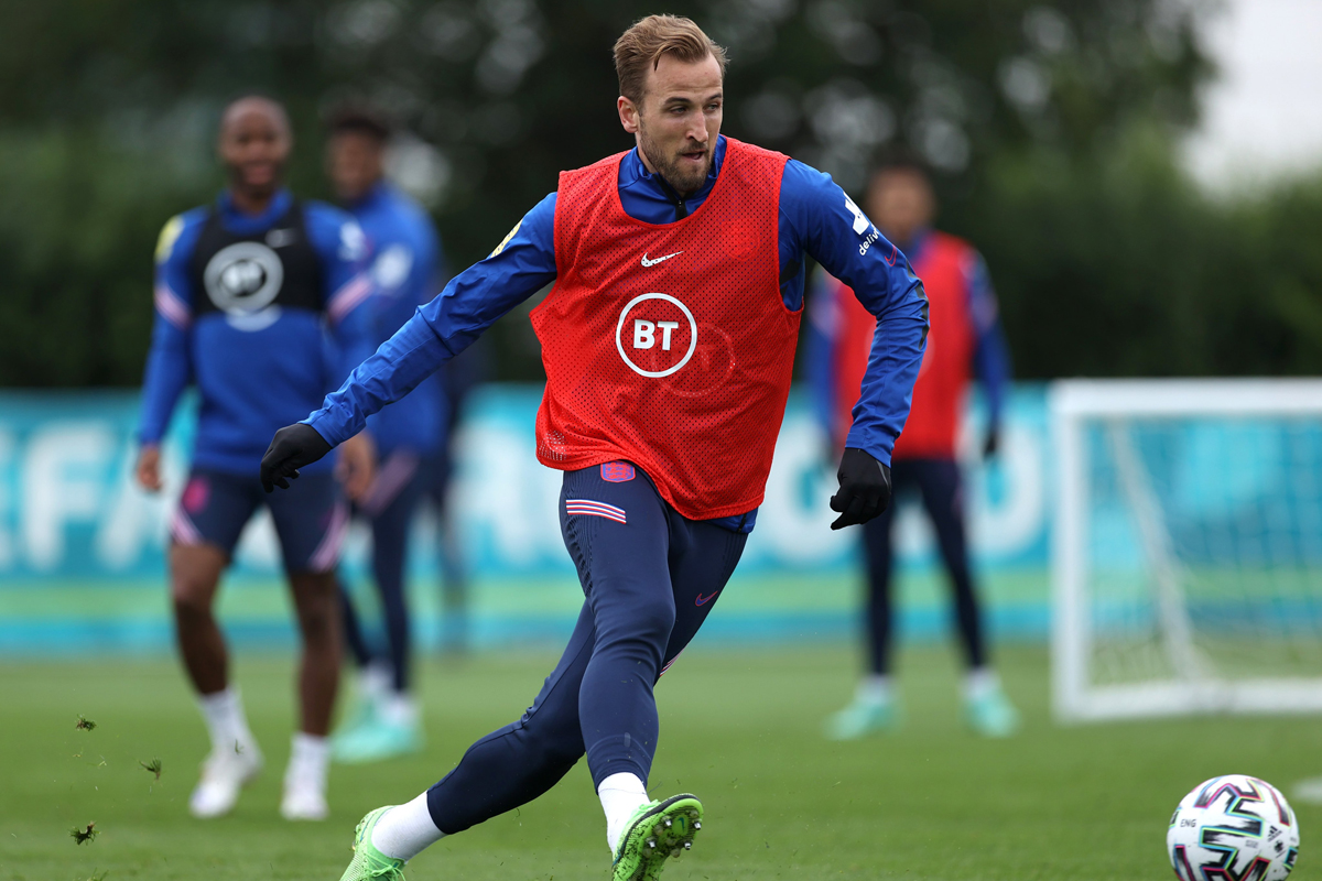 Penyerang Timnas Inggris Harry Kane. Foto: Twitter/England Penyerang Timnas Inggris Harry Kane. Foto: Twitter/England