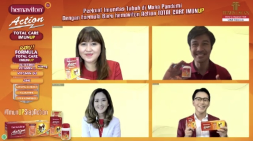 Konferensi pers virtual Hemaviton Action Total Care Imunup. Foto: Tangkapan layar Konferensi pers virtual Hemaviton Action Total Care Imunup. Foto: Tangkapan layar