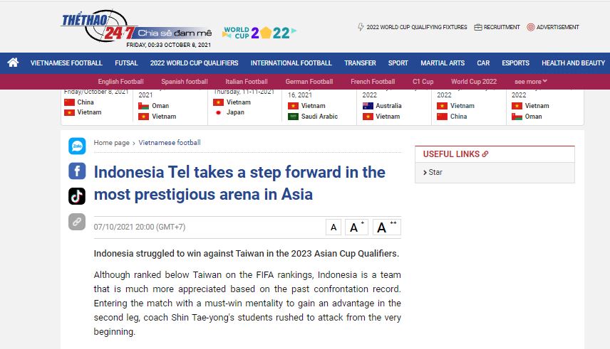 Sindiran media Vietnam kepada Timnas Indonesia usai kalahkan Taiwan.JPG