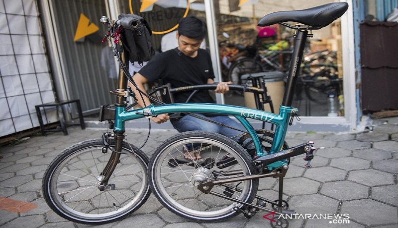 Sepeda lipat buatan Bandung, Jawa Barat. Foto: Antara Sepeda lipat buatan Bandung, Jawa Barat. Foto: Antara