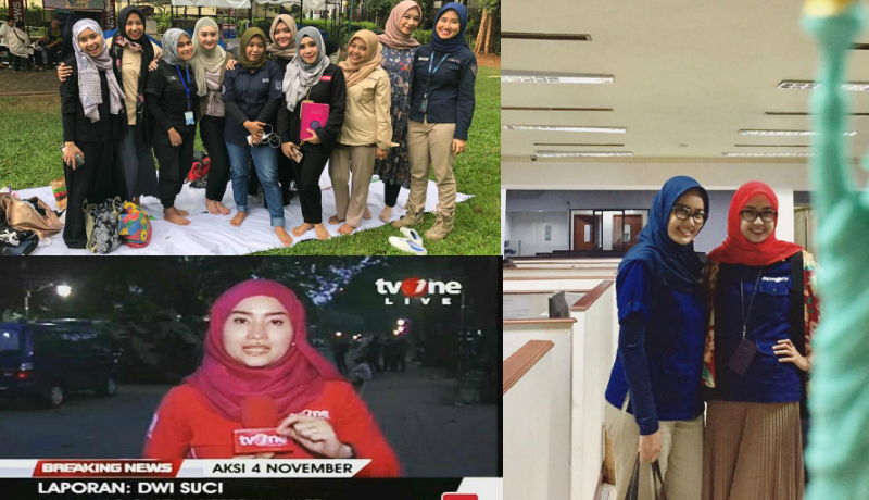 Wartawan muslimah tangguh ini punya wadah bernama Komunitas Jurnalis Berhijab. Seperti apa keseruannya? (Foto : Dokumentasi KJB) Wartawan muslimah tangguh ini punya wadah bernama Komunitas Jurnalis Berhijab. Seperti apa keseruannya? (Foto : Dokumentasi KJB)