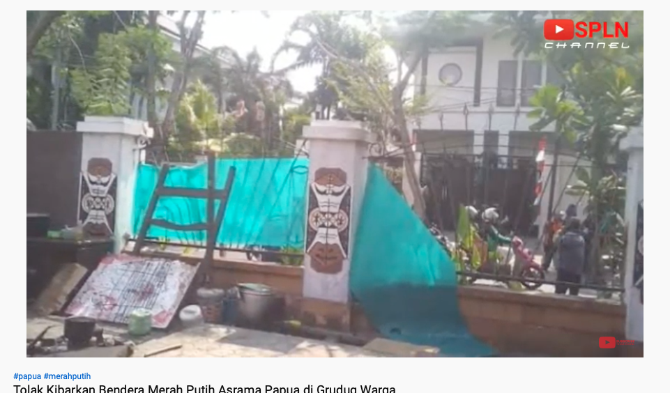 YouTuber Kebumen jadi tersangka penyebaran video hoaks soal penggerebekan asrama mahasiswa Papua di Surabaya (Foto : YouTube SPLN Channel) YouTuber Kebumen jadi tersangka penyebaran video hoaks soal penggerebekan asrama mahasiswa Papua di Surabaya (Foto : YouTube SPLN Channel)