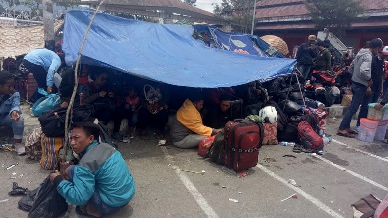 Pengungsi di Wamena. (Foto: Antara) Pengungsi di Wamena. (Foto: Antara)