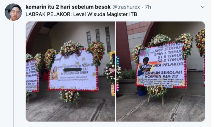 Saat Pelakor  Wisuda  Begini Papan Karangan  Bunga  Ucapan Untuk