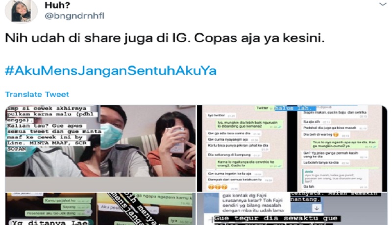 Screnshot postingan Twitter Screnshot postingan Twitter