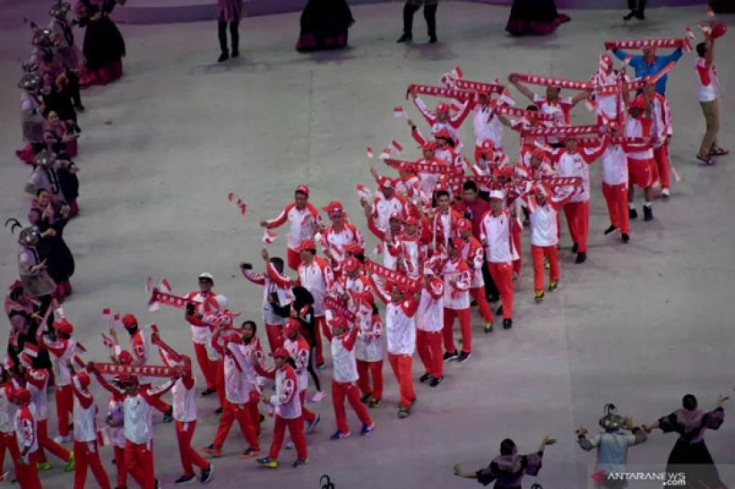 Kontingen Indonesia di SEA Games 2019. Foto: Antara Kontingen Indonesia di SEA Games 2019. Foto: Antara