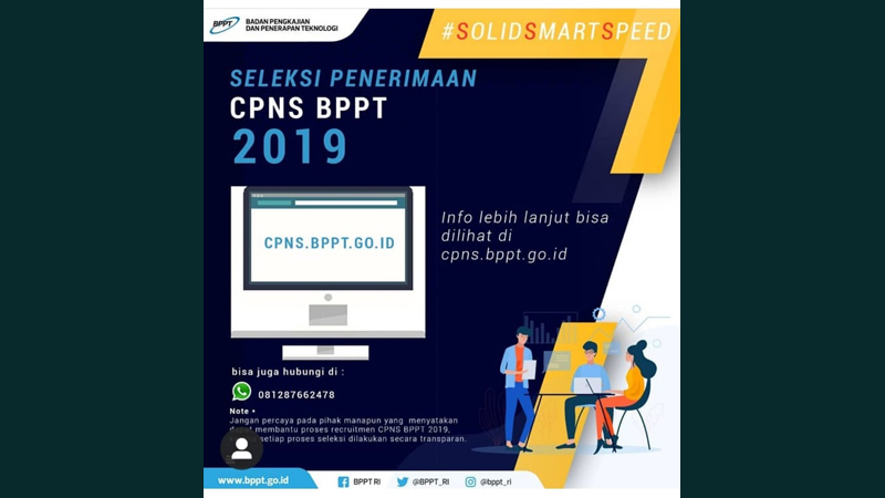BPP membuka banyak lowongan bagi sarjana teknik (grafis: IG @bppt_ri) BPP membuka banyak lowongan bagi sarjana teknik (grafis: IG @bppt_ri)