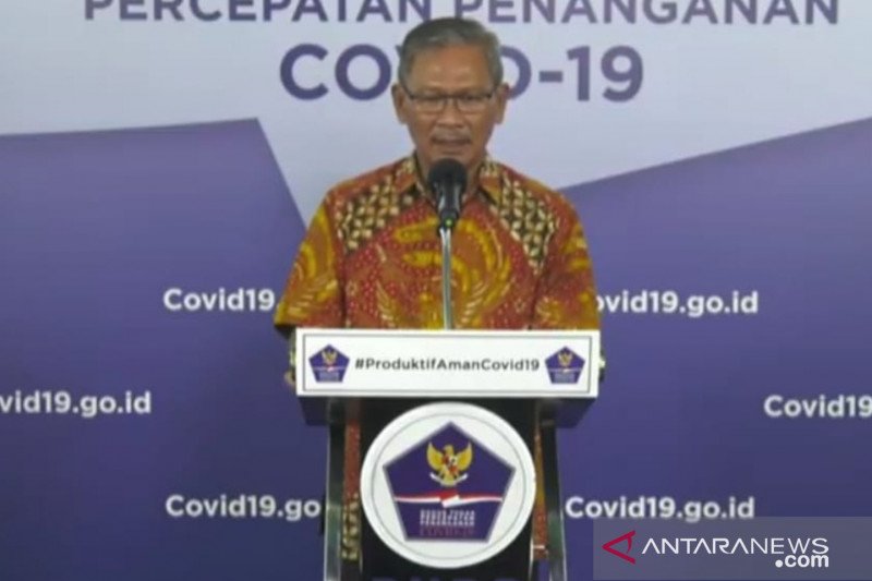 uru Bicara Pemerintah untuk Penanganan COVID-19 Achmad Yurianto dalam konferensi pers di Graha BNPB Jakarta, Minggu (14/6). (Foto: Antara/Katriana) uru Bicara Pemerintah untuk Penanganan COVID-19 Achmad Yurianto dalam konferensi pers di Graha BNPB Jakarta, Minggu (14/6). (Foto: Antara/Katriana)