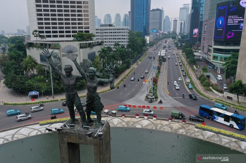 Kondisi jalanan Jakarta saat hari pertama pemberlakukan PSBB di Jakarta, 14 September 2020. (Foto: Antara/Sigid Kurniawan/wsj) Kondisi jalanan Jakarta saat hari pertama pemberlakukan PSBB di Jakarta, 14 September 2020. (Foto: Antara/Sigid Kurniawan/wsj)