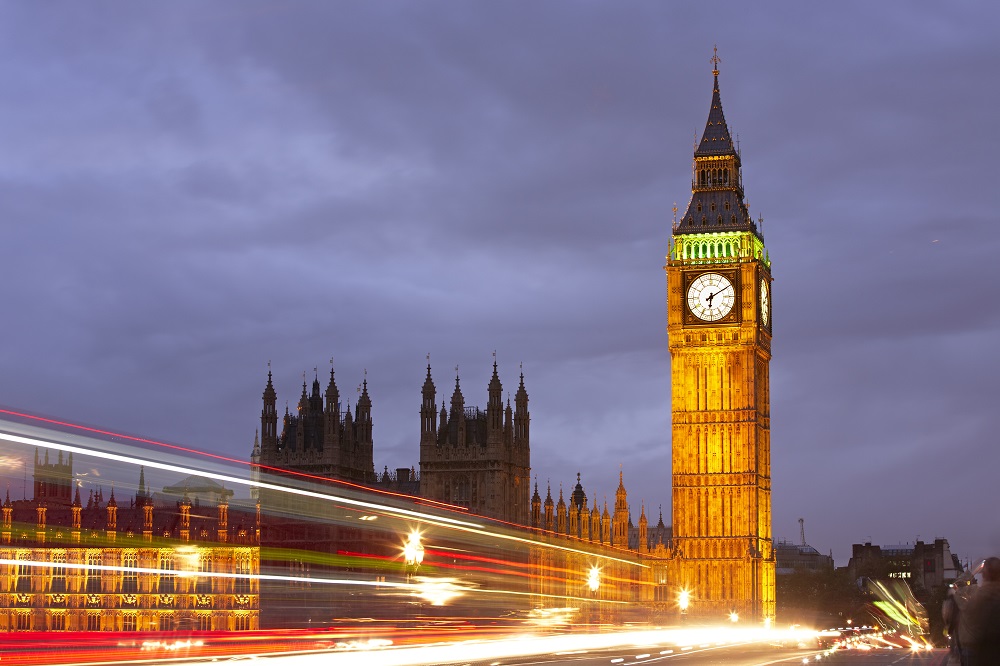 Menara jam bersejarah Big ben di London, Inggris. (Foto: Elements Envato) Menara jam bersejarah Big ben di London, Inggris. (Foto: Elements Envato)