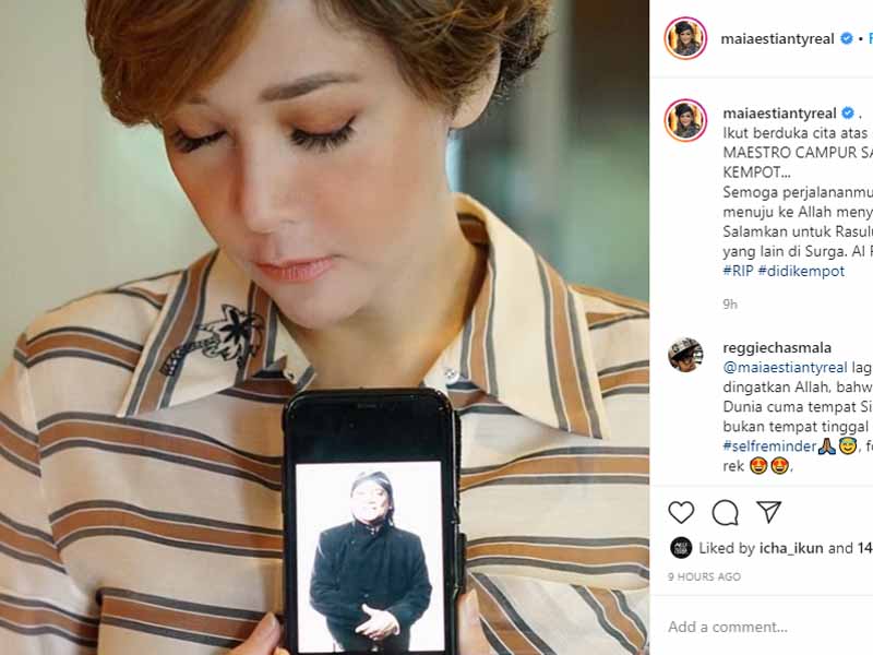 Aktris cantik Maia Estianty mengenang musisi legendaris Didi Kempot. Foto: Instagram/Maiaestiantyreal Aktris cantik Maia Estianty mengenang musisi legendaris Didi Kempot. Foto: Instagram/Maiaestiantyreal