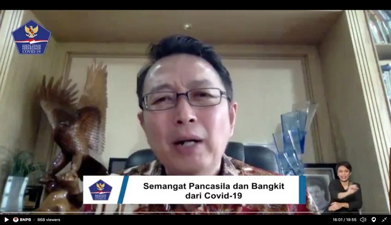 Tung Dasem Waringin sembuh dari corona (BNPB) Tung Dasem Waringin sembuh dari corona (BNPB)