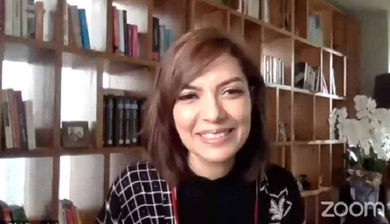 Najwa Shihab. (Tangkapan layar Zoom) Najwa Shihab. (Tangkapan layar Zoom)