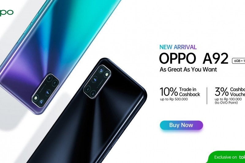 Oppo A92. Foto: Antara Oppo A92. Foto: Antara
